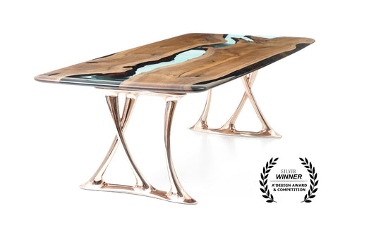 From Craft to Award: The Journey of Gizzwood’s Iconic Walnut Epoxy Dining Table