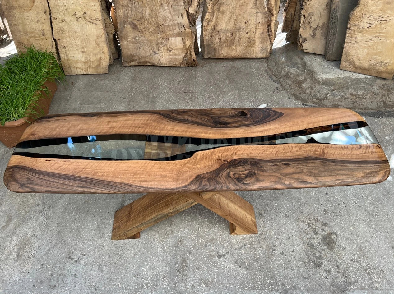 Modern Live Edge Entryway Table