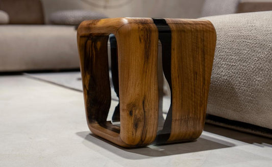 Resin Side Magazine Table Stool