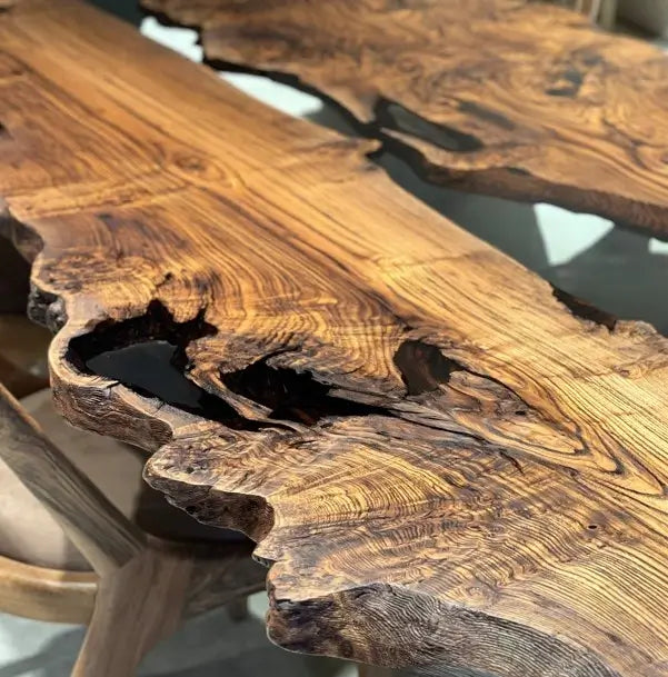 chestnut live edge river table