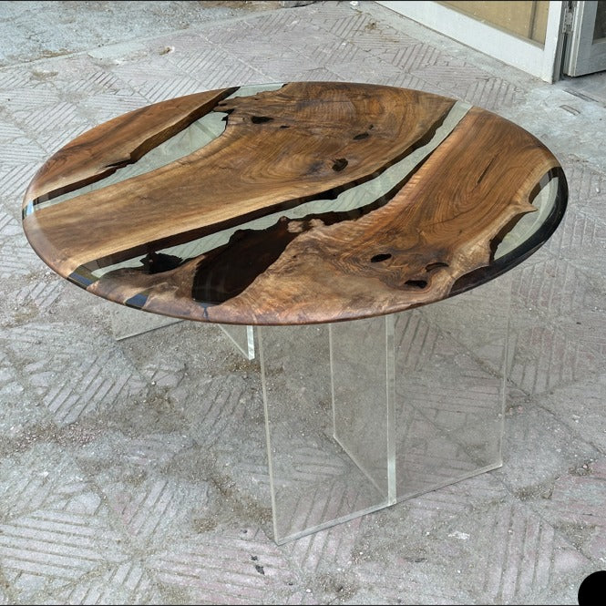 epoxy resin round dining table top