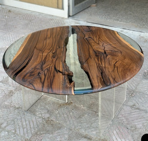 epoxy resin round dining table top 51