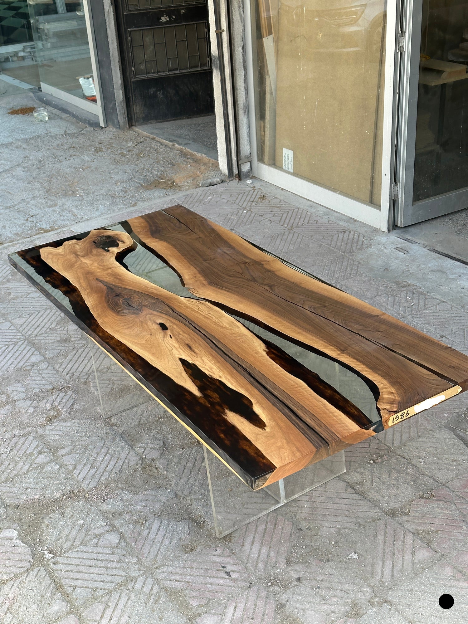 in stock 86" resin dining table