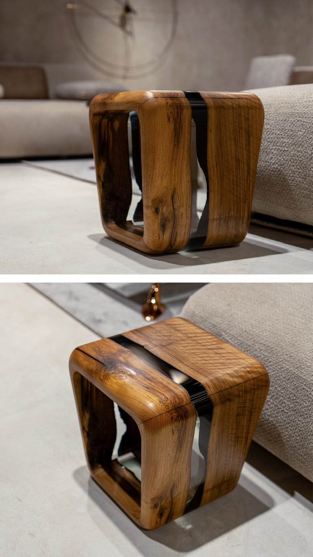 Resin Side Magazine Table Stool - Stylish Modern Wooden Furniture