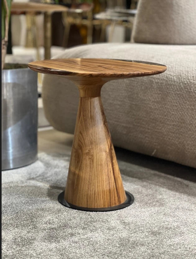 mushroom Walnut solid wood epoxy end table