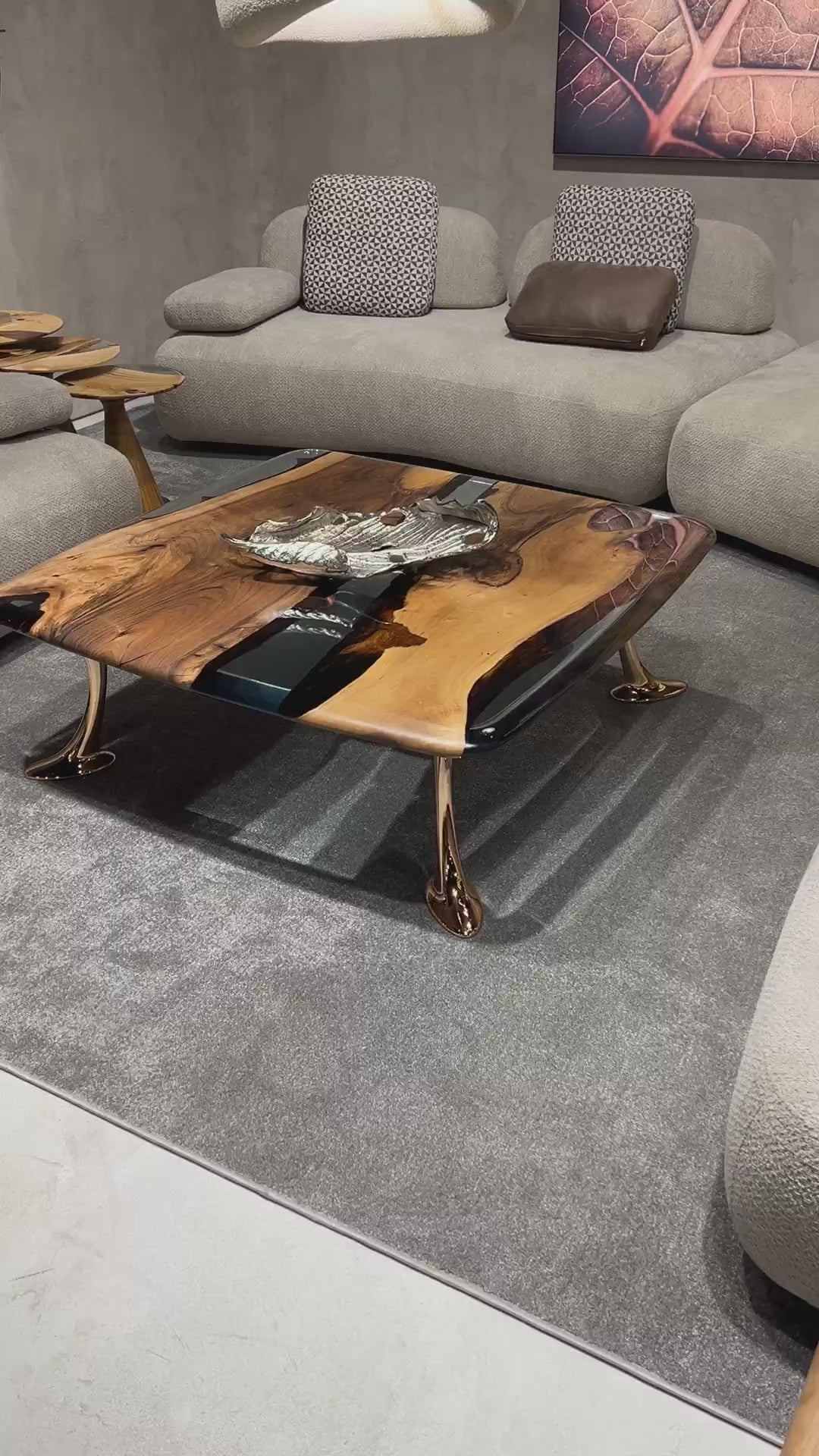 Luxury Epoxy Resin River Walnut Coffee Table