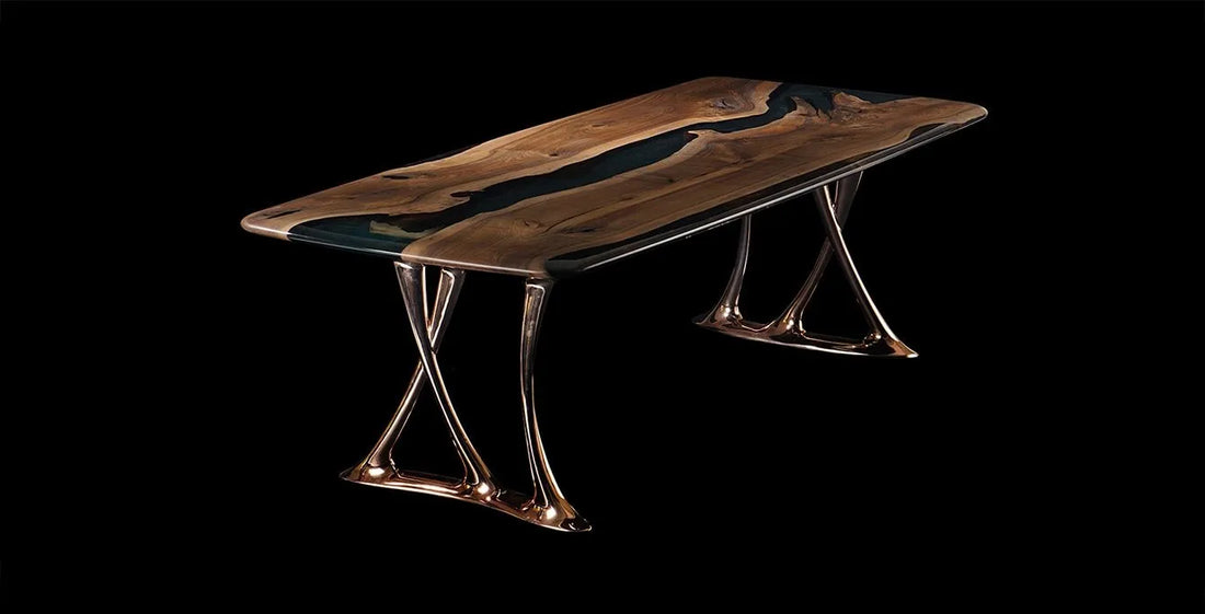 luxury epoxy resin table by gizzwood